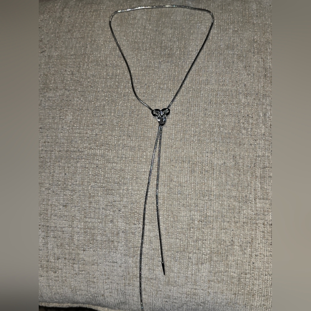 Modern Silver Minimalist Bolero Necklace